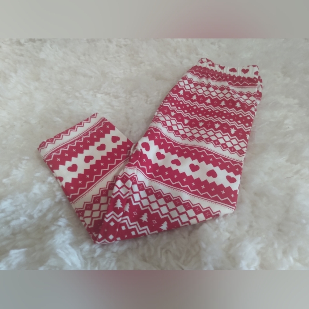 Nwt old navy girls size 12-18 months red and white leggings